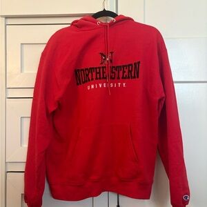 Champion Red Northeastern University Hoodie